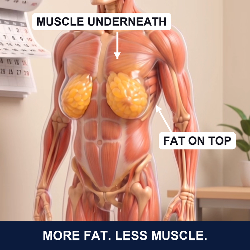 2. FAT ON TOP. NOTHING UNDERNEATH.